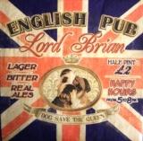 Bouledogue anglais, fond drapeau