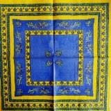 Tissu provençal bleu et jaune